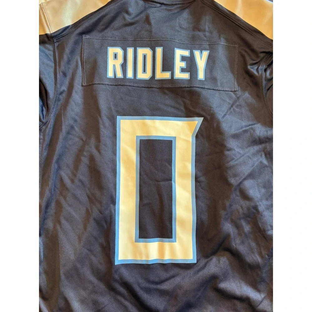 Nike NFL Tennessee Titans Calvin Ridley 0 Jersey Navy Blue Mens Size Large